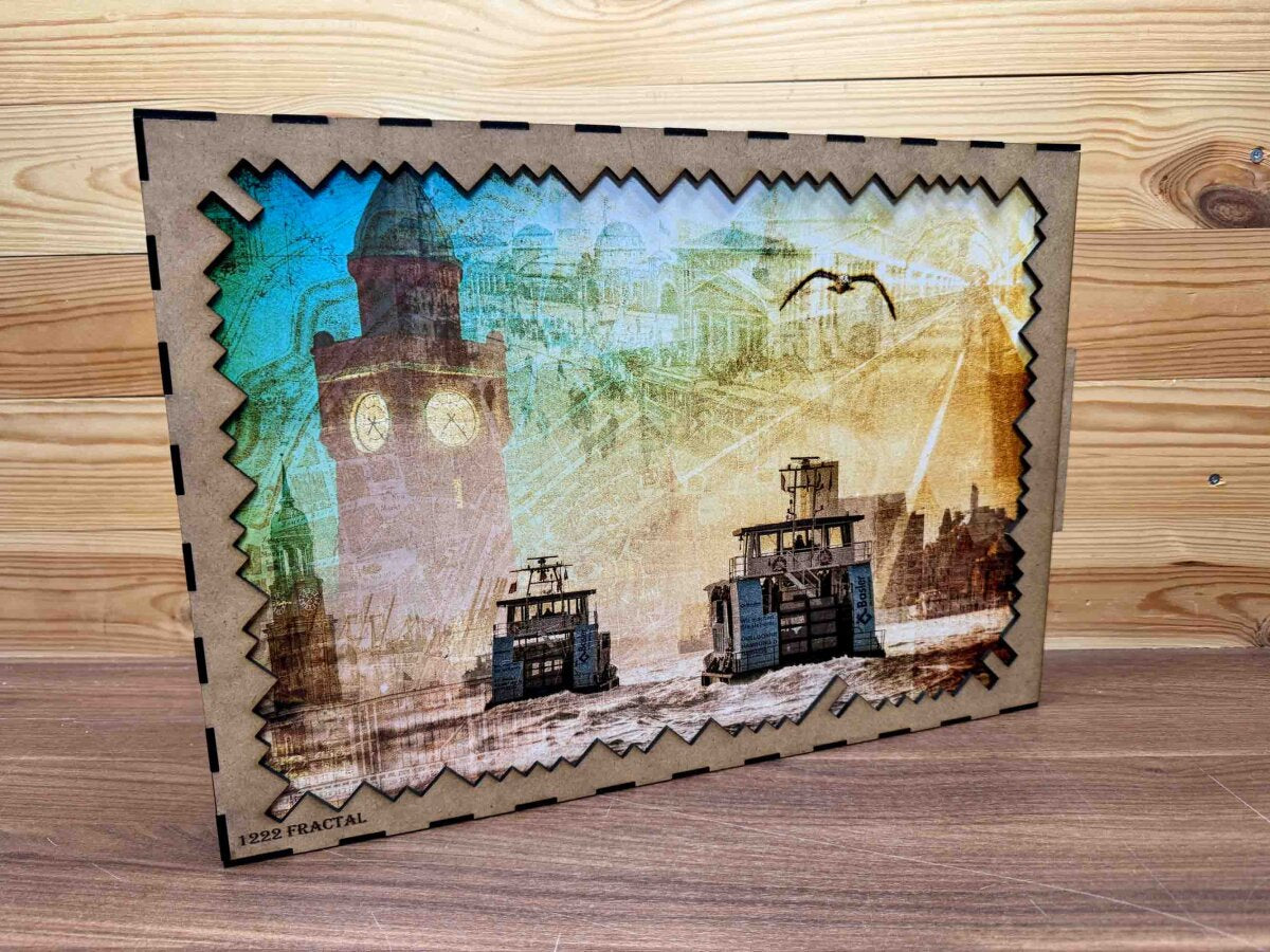 elbPUZZLE No. 49 - Hamburgs Zeitreise - Fractale Edition 1222 Teile XXL