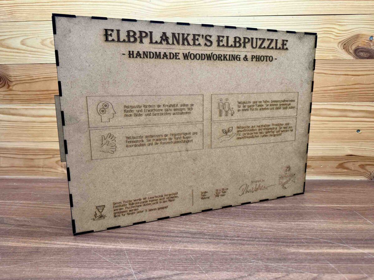 elbPUZZLE No. 49 - Hamburgs Zeitreise - Fractale Edition 1222 Teile XXL