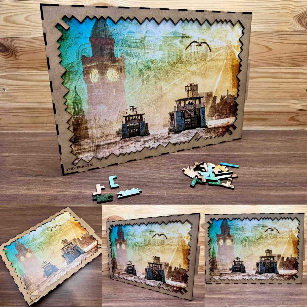 elbPUZZLE No. 49 - Hamburgs Zeitreise - Fractale Edition 1222 Teile XXL