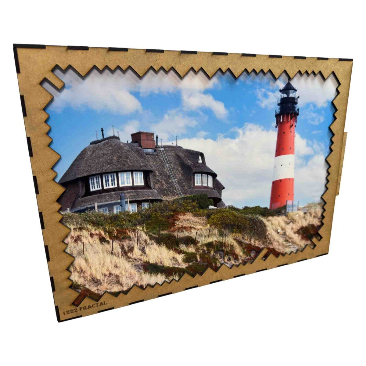 elbPUZZLE No. 02 - Leuchtturm Hörnum - Fractal Edition XXL (1222 Teile)