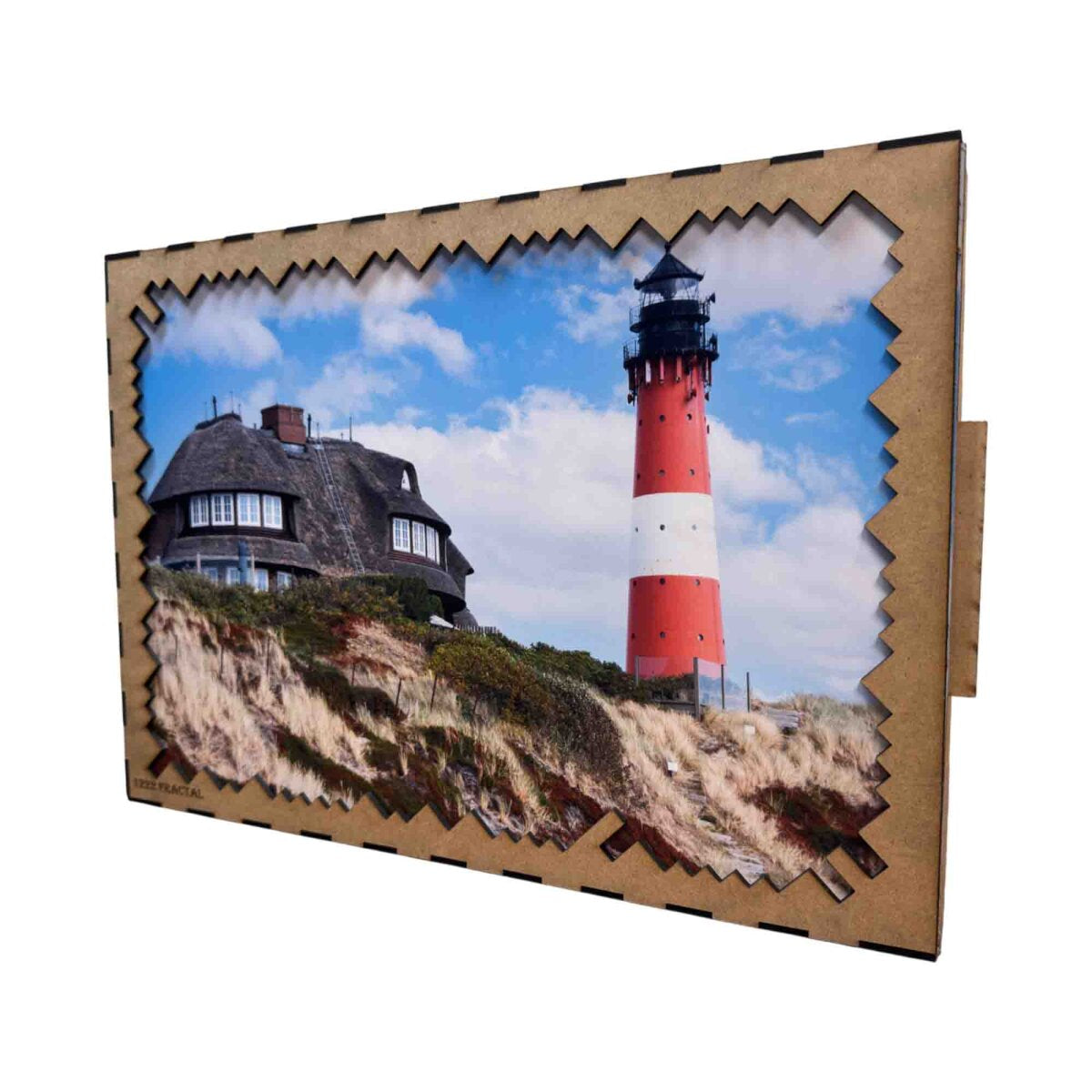 elbPUZZLE No. 02 - Leuchtturm Hörnum - Fractal Edition XXL (1222 Teile)
