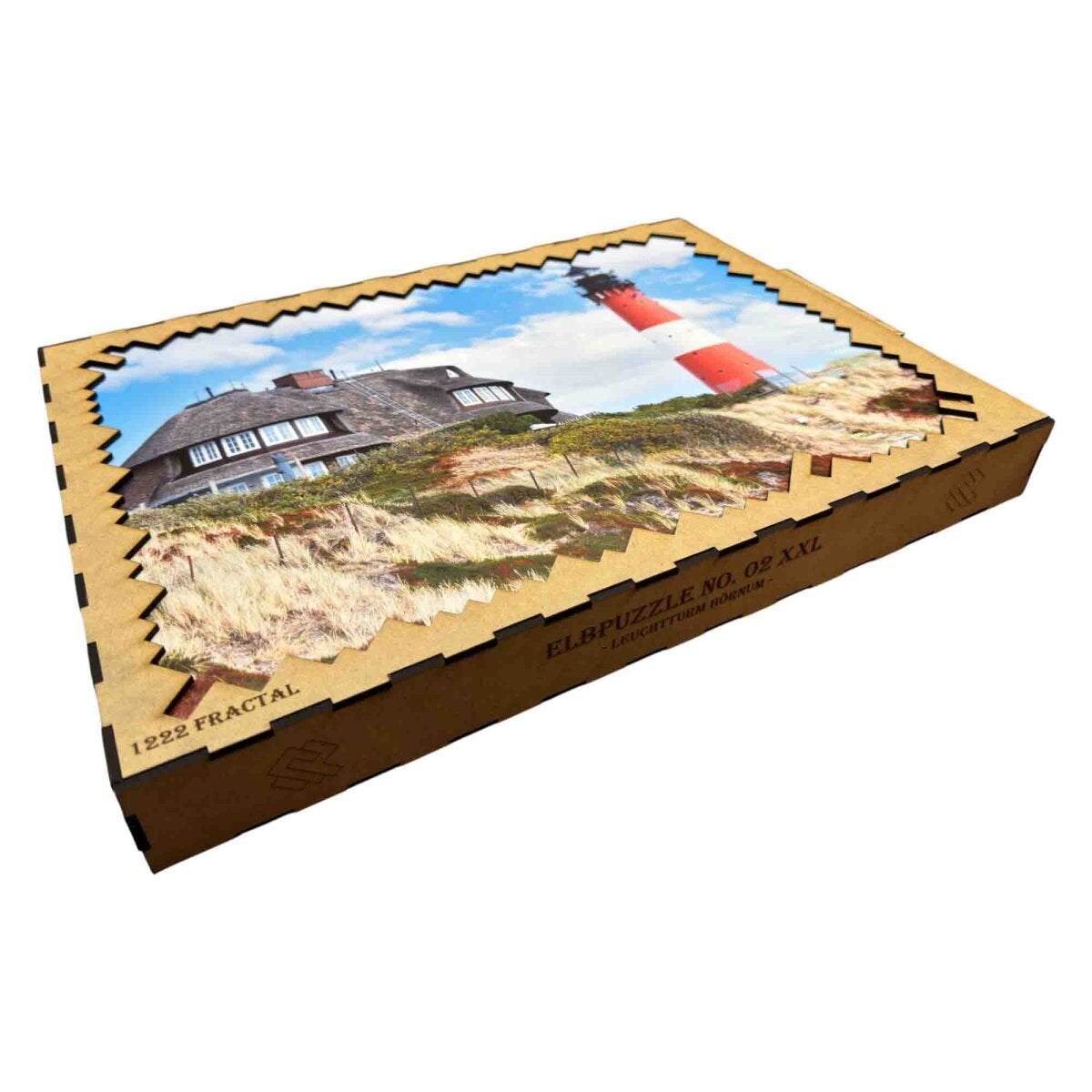 elbPUZZLE No. 02 - Leuchtturm Hörnum - Fractal Edition XXL (1222 Teile)