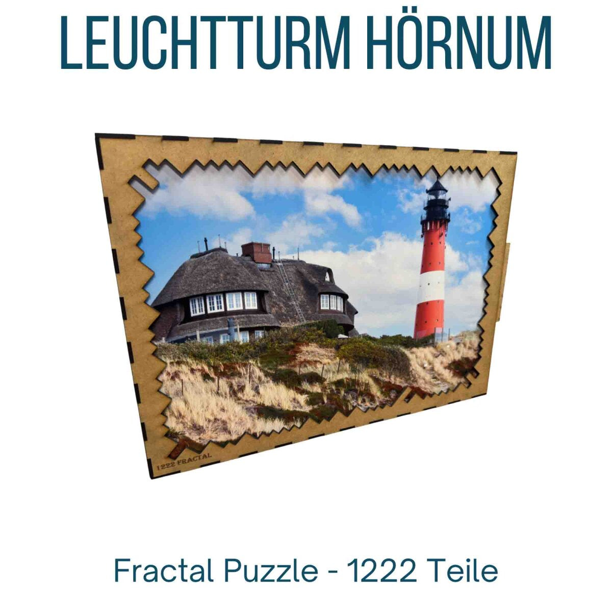 elbPUZZLE No. 02 - Leuchtturm Hörnum - Fractal Edition XXL (1222 Teile)