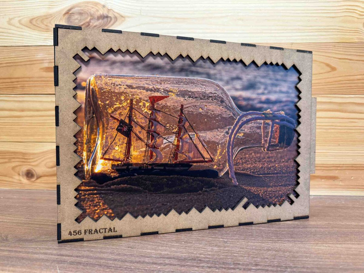 elbPUZZLE No. 03 - Buddelschiff - Fractale Edition 595 Teile XL