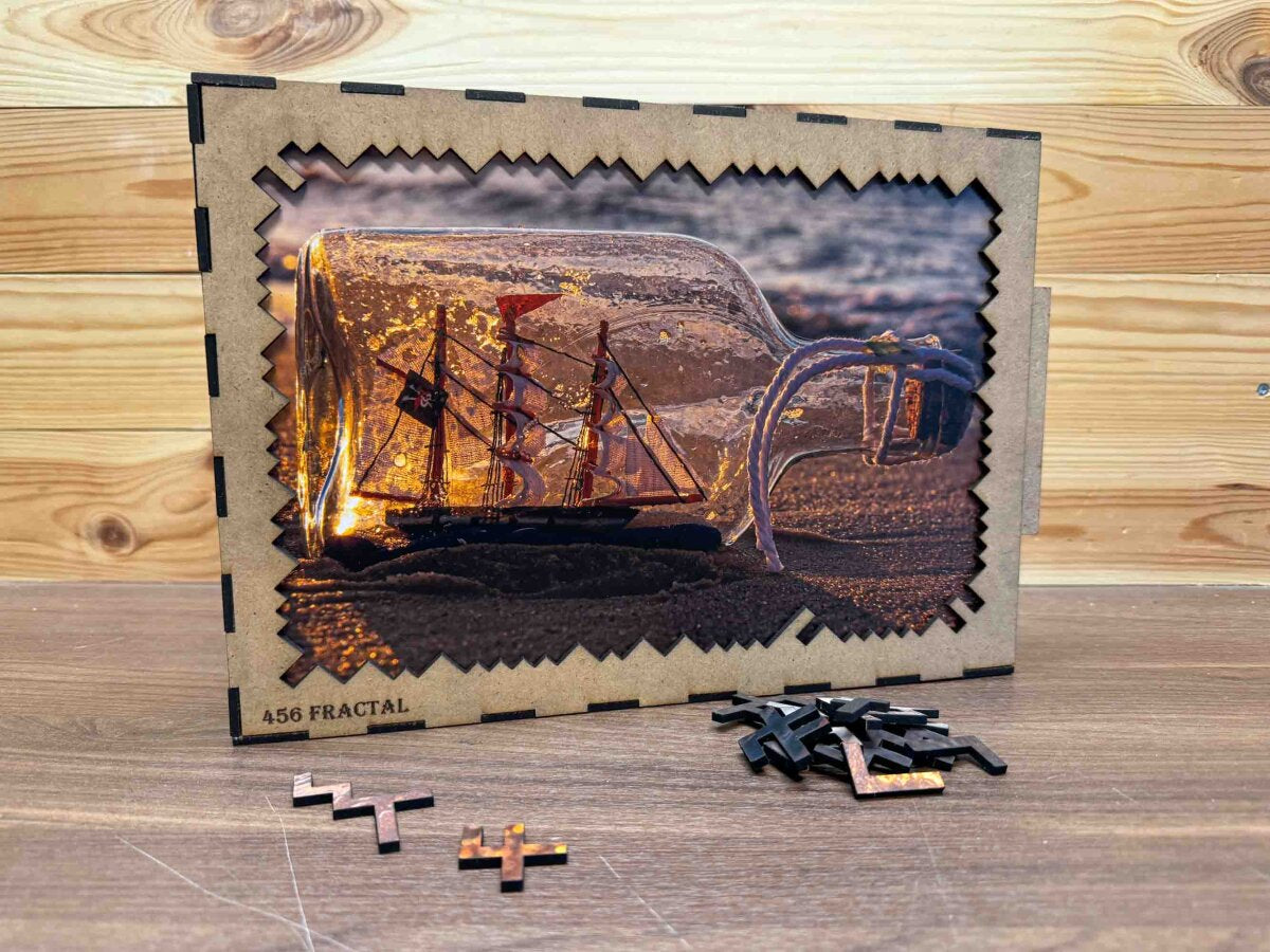 elbPUZZLE No. 03 - Buddelschiff - Fractale Edition 595 Teile XL