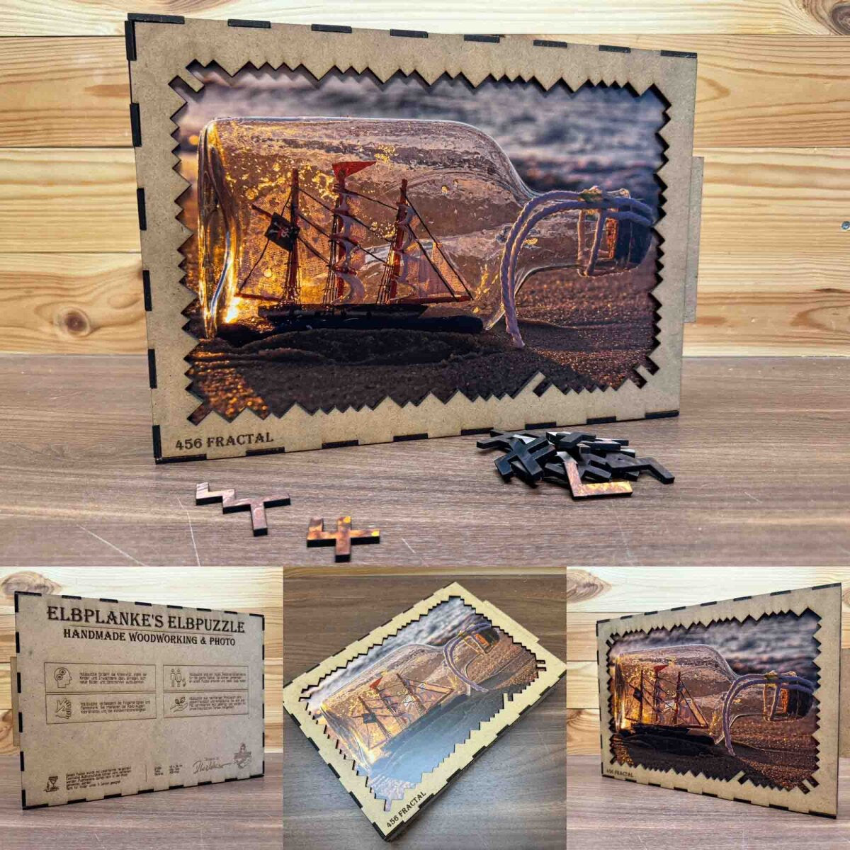 elbPUZZLE No. 03 - Buddelschiff - Fractale Edition 595 Teile XL