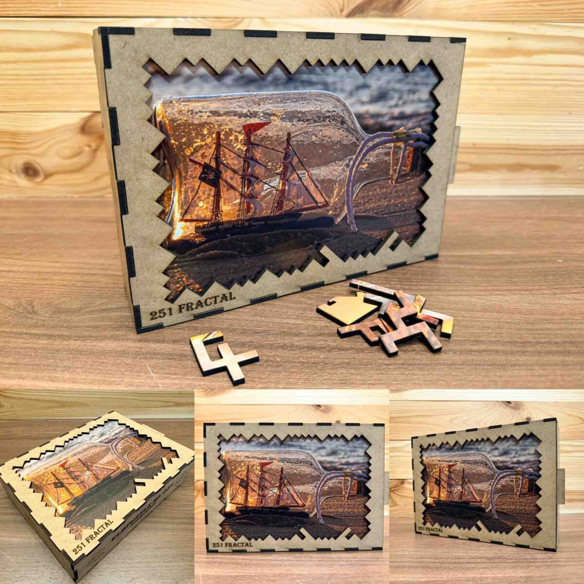 elbPUZZLE No. 03 - Buddelschiff - Fractale Edition 289 Teile L