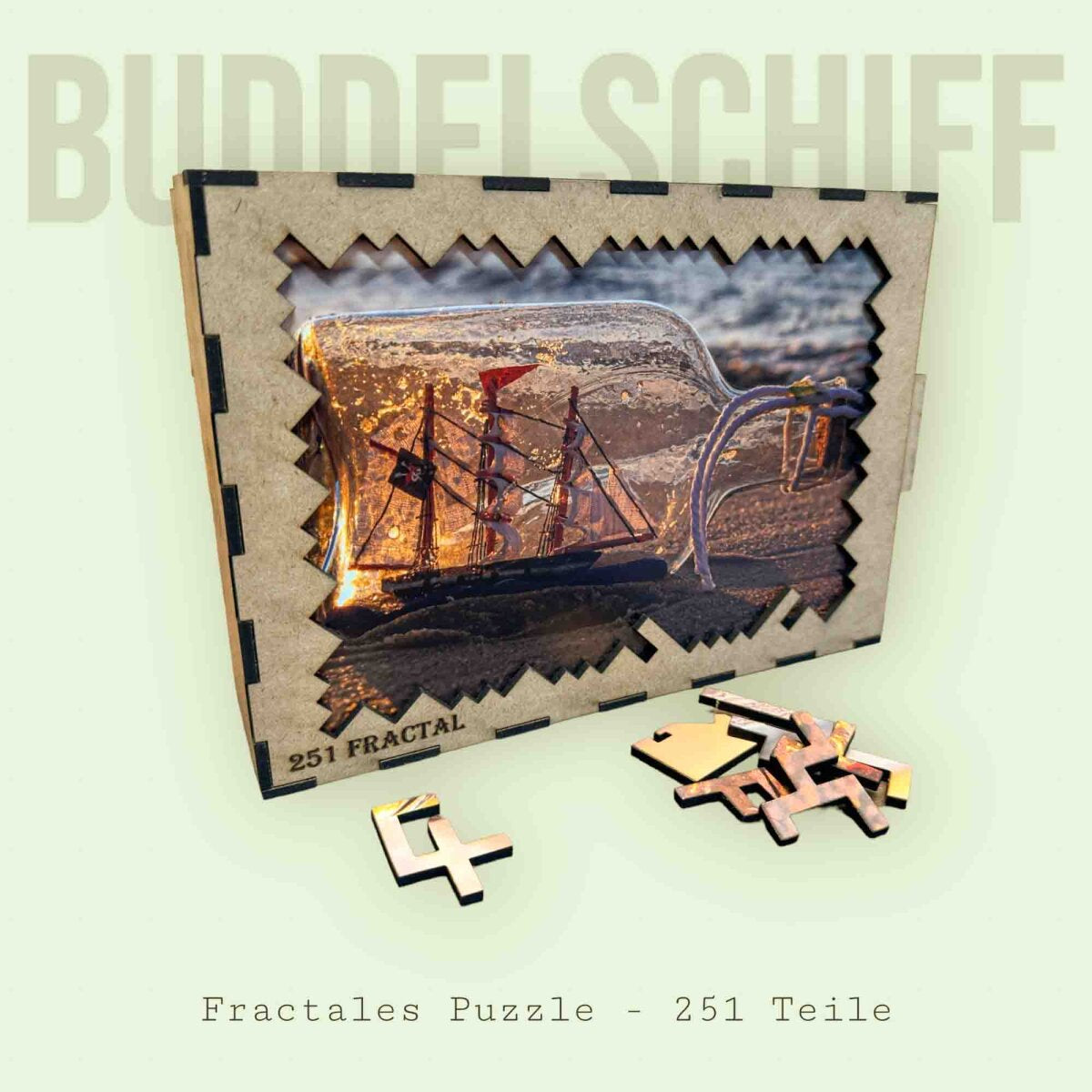 elbPUZZLE No. 03 - Buddelschiff - Fractale Edition 289 Teile L