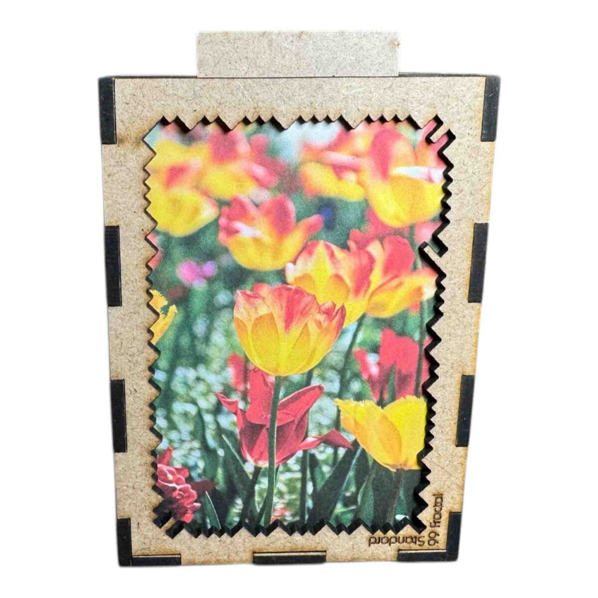 elbPUZZLE No. 15 - Tulpenwiese - Fractale Edition S / Standard / 15x21 cm / 99 Teile