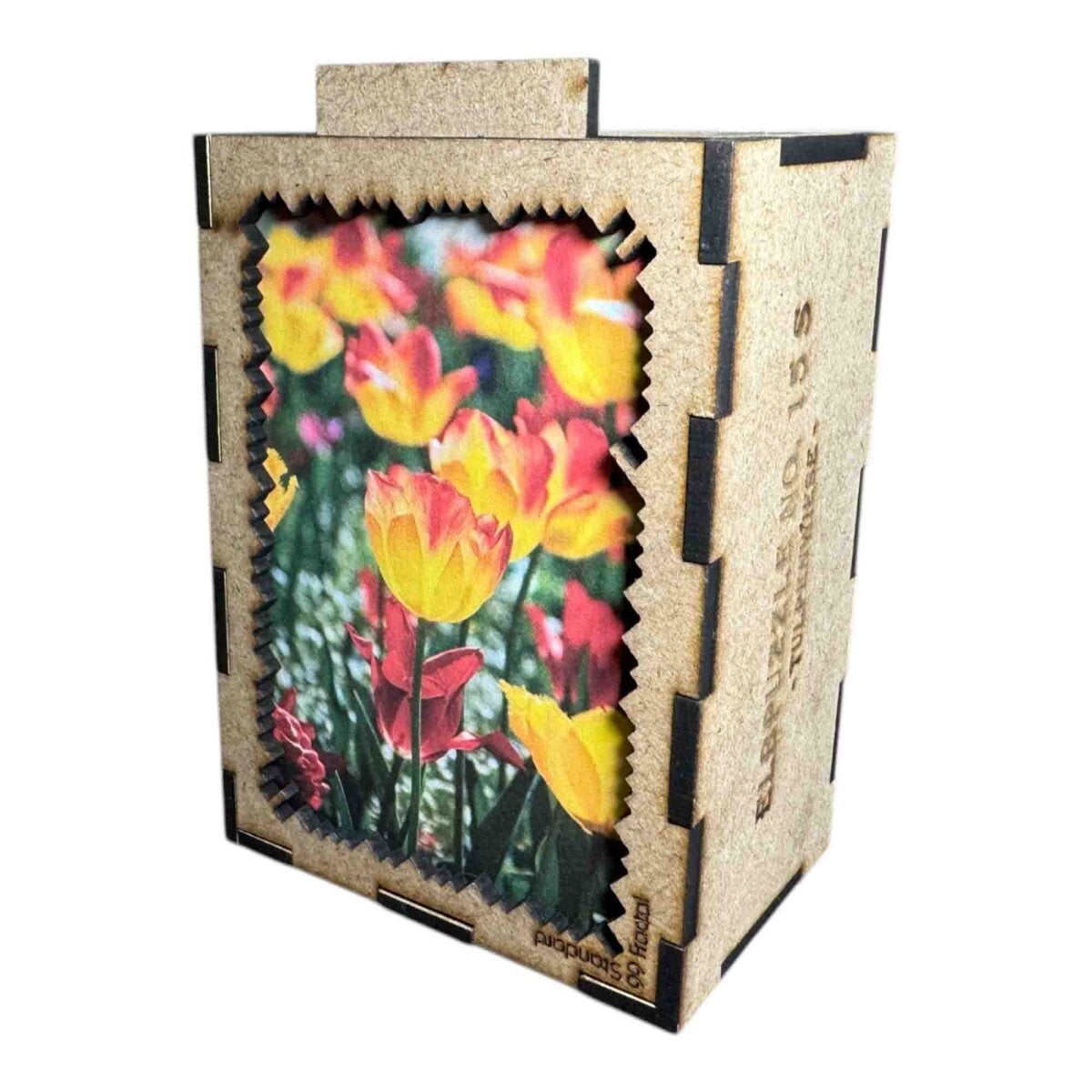 elbPUZZLE No. 15 - Tulpenwiese - Fractale Edition S / Standard / 15x21 cm / 99 Teile