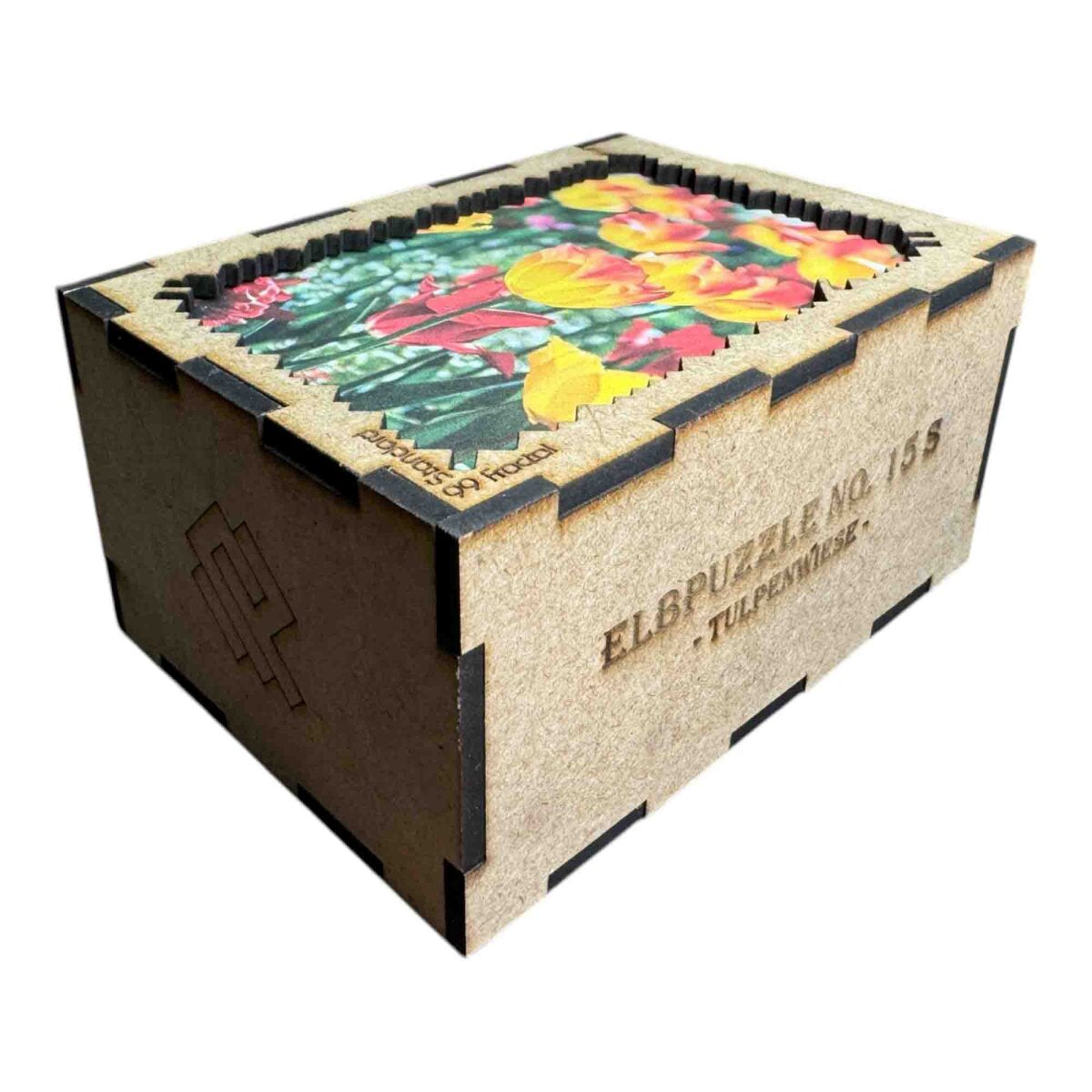 elbPUZZLE No. 15 - Tulpenwiese - Fractale Edition S / Standard / 15x21 cm / 99 Teile