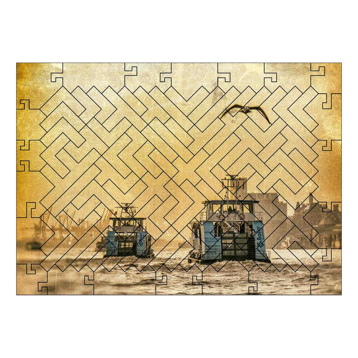 elbPUZZLE No. 25 - Elbfähre - Fractale Edition