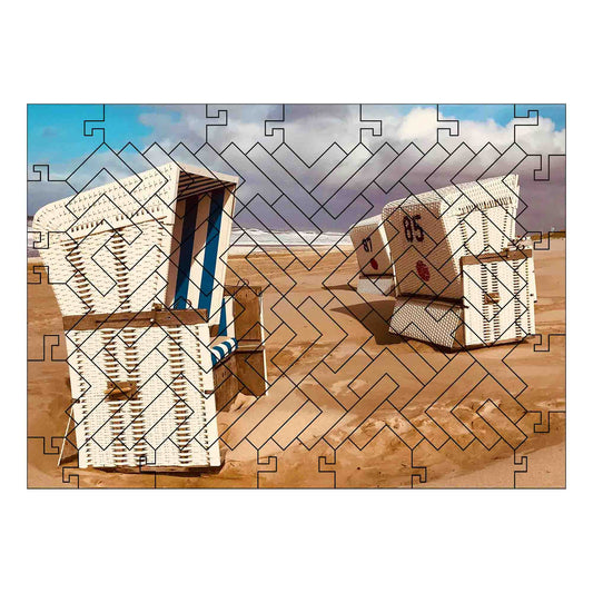 elbPUZZLE No. 29 - Strandkörbe - Fractale Edition
