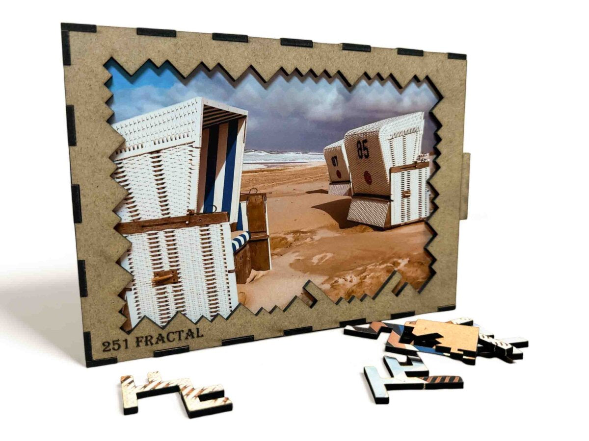 elbPUZZLE No. 29 - Strandkörbe - Fractale Edition 251 Teile L