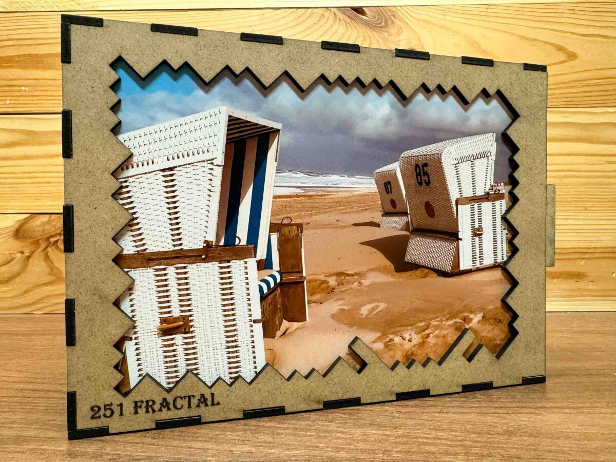 elbPUZZLE No. 29 - Strandkörbe - Fractale Edition 251 Teile L