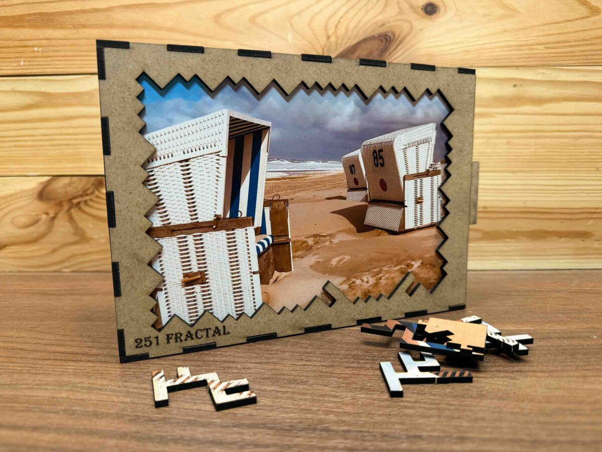 elbPUZZLE No. 29 - Strandkörbe - Fractale Edition 251 Teile L