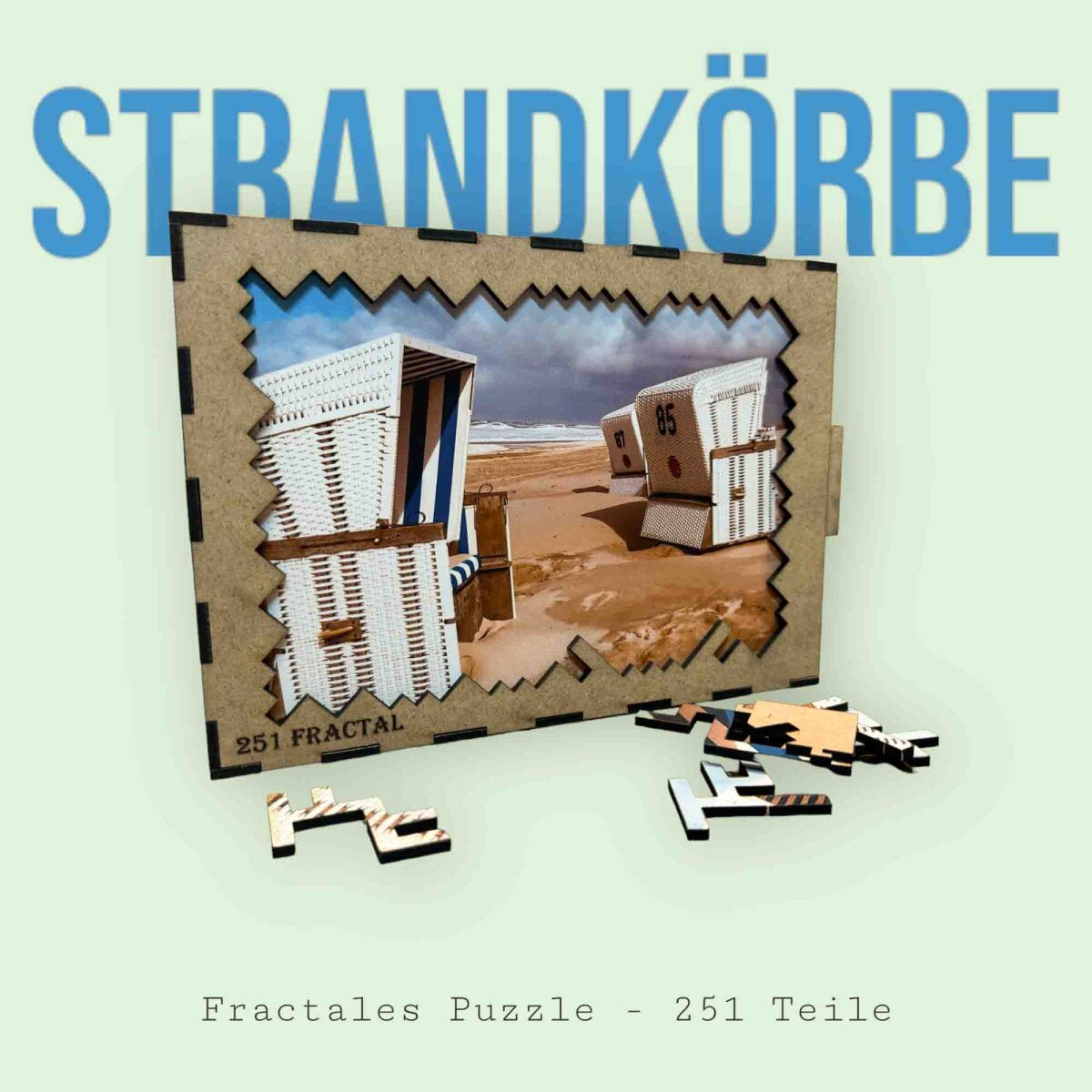 elbPUZZLE No. 29 - Strandkörbe - Fractale Edition 251 Teile L