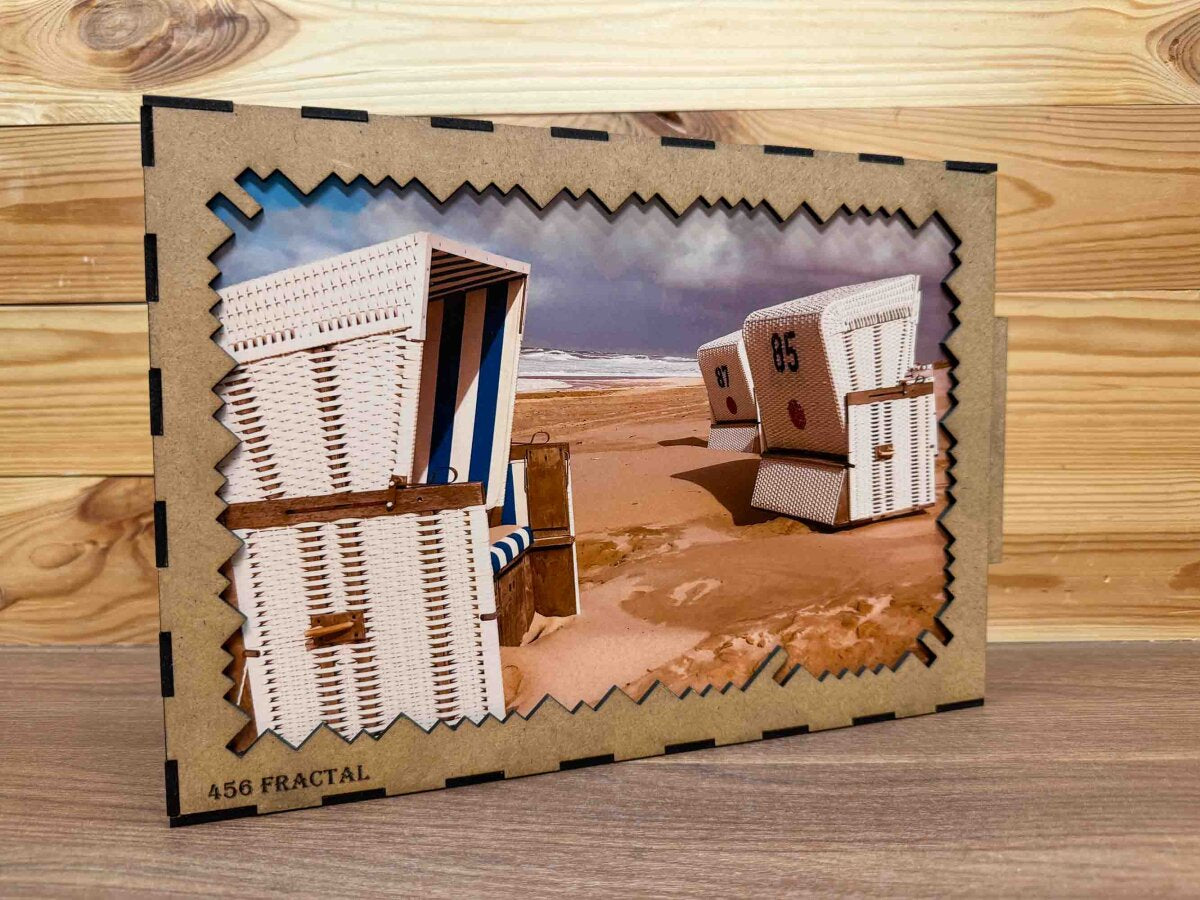 elbPUZZLE No. 29 - Strandkörbe - Fractale Edition 456 Teile XL