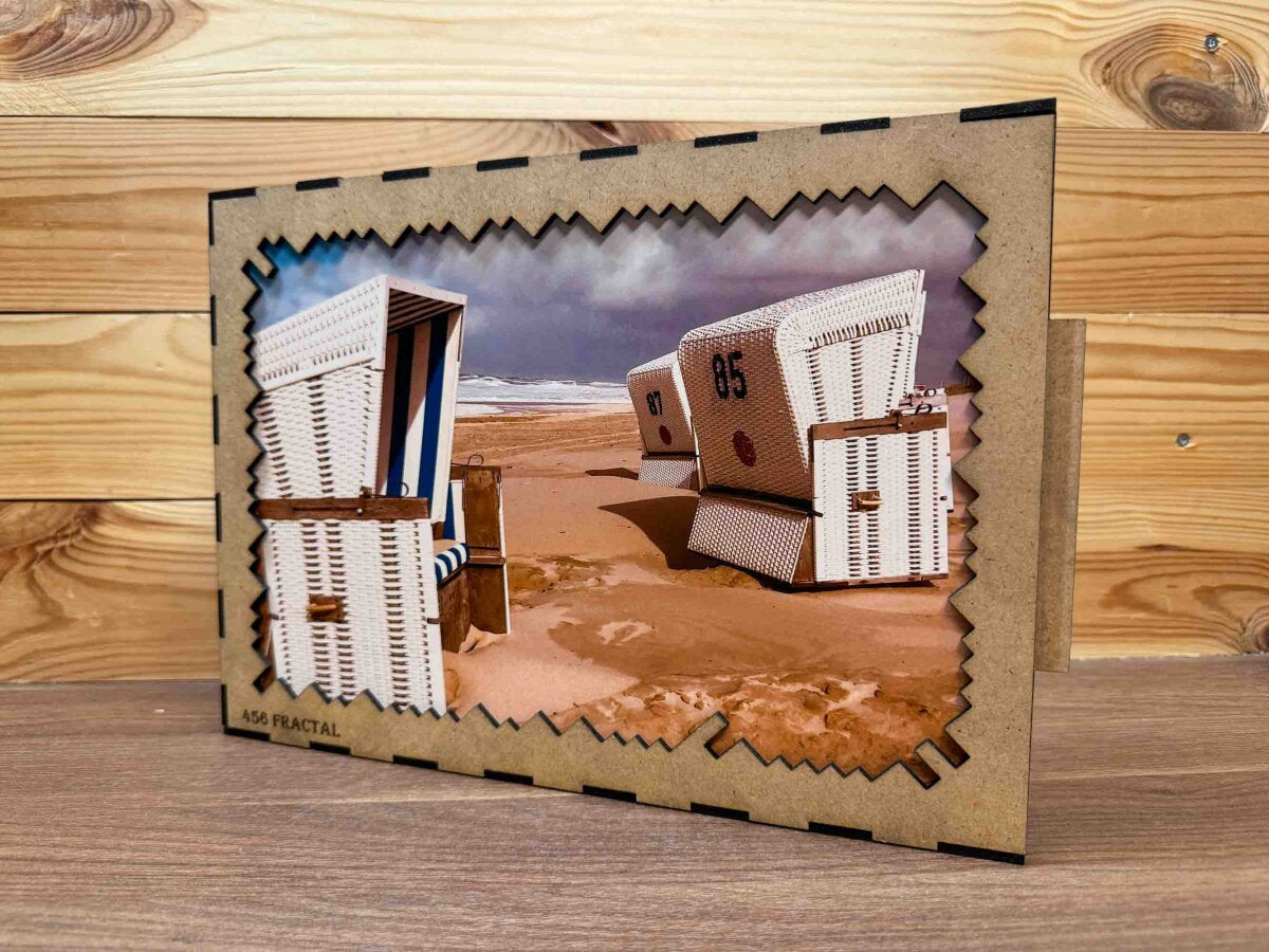 elbPUZZLE No. 29 - Strandkörbe - Fractale Edition 456 Teile XL