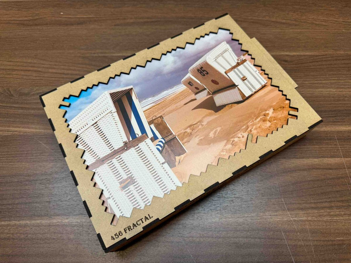 elbPUZZLE No. 29 - Strandkörbe - Fractale Edition 456 Teile XL