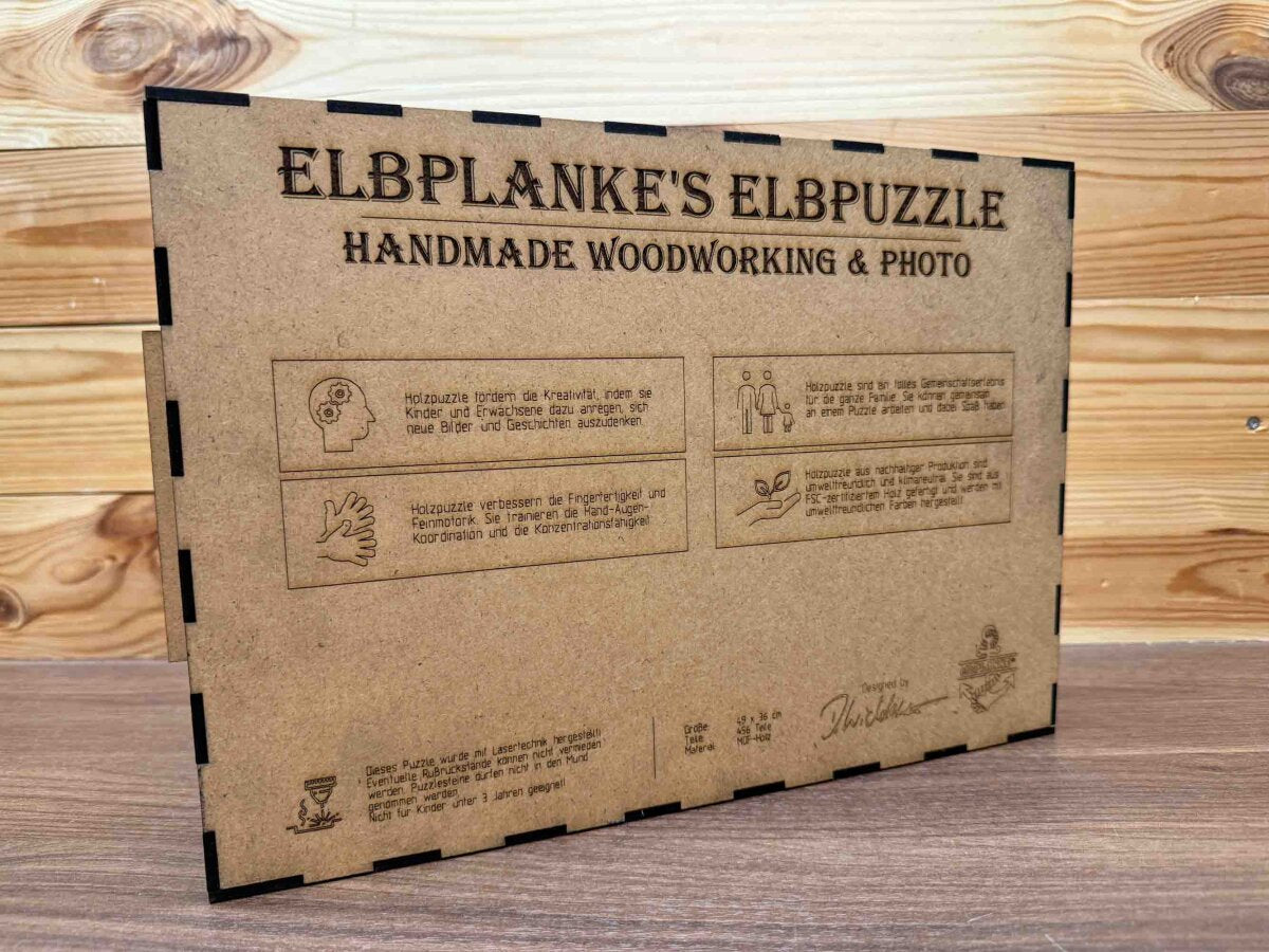 elbPUZZLE No. 29 - Strandkörbe - Fractale Edition 456 Teile XL