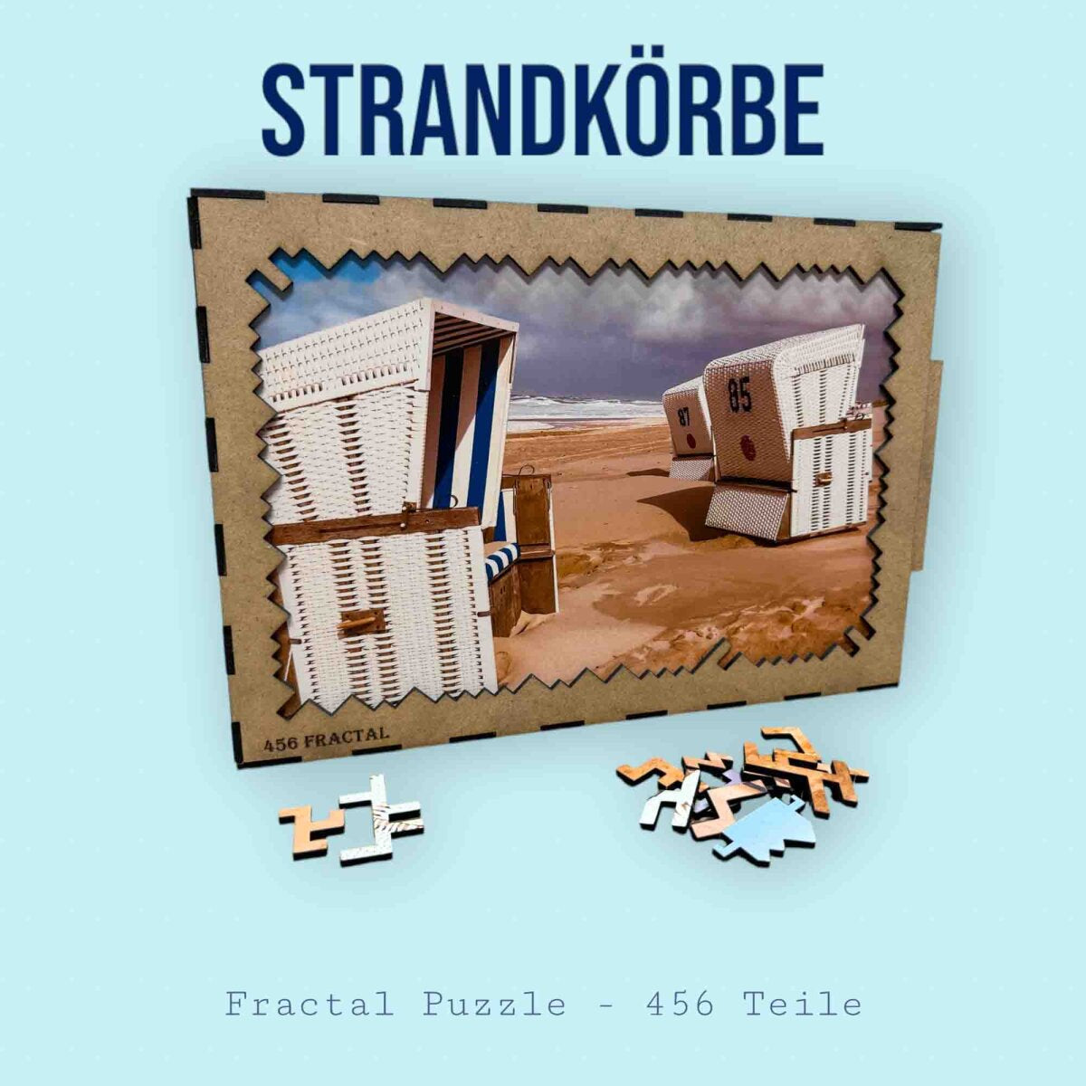 elbPUZZLE No. 29 - Strandkörbe - Fractale Edition 456 Teile XL