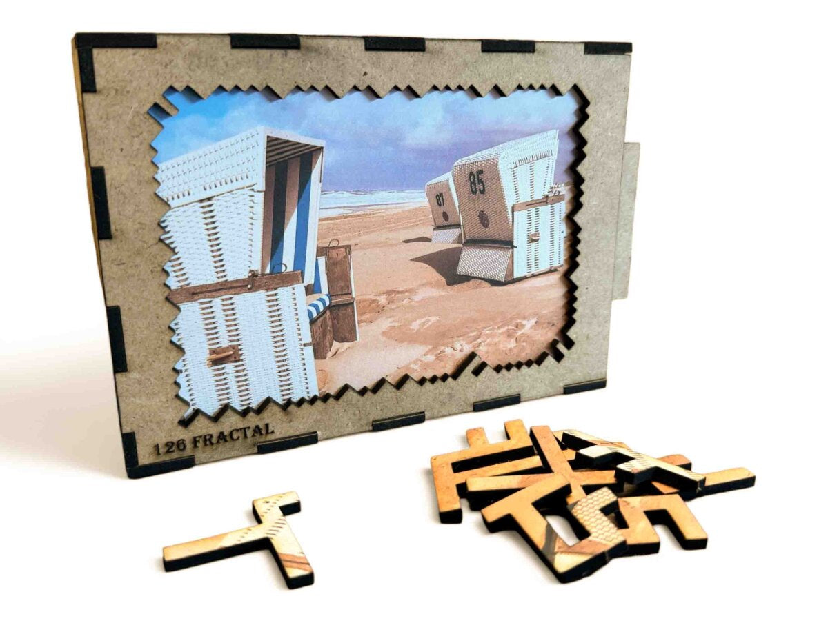 elbPUZZLE No. 29 - Strandkörbe - Fractale Edition 183 Teile M