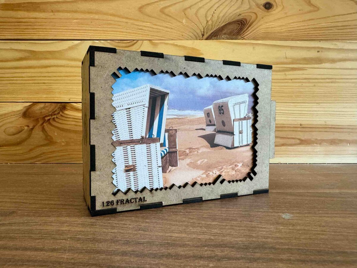 elbPUZZLE No. 29 - Strandkörbe - Fractale Edition 183 Teile M