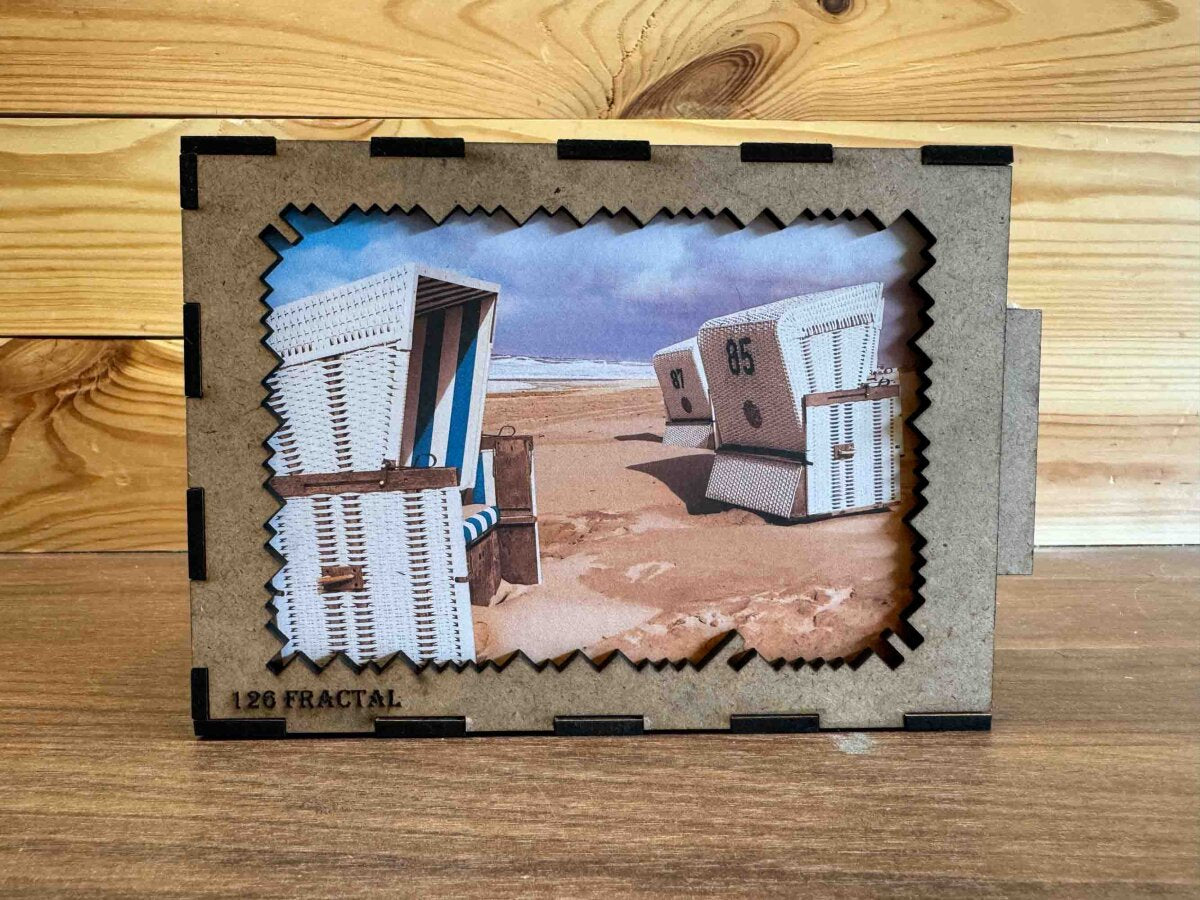 elbPUZZLE No. 29 - Strandkörbe - Fractale Edition 183 Teile M