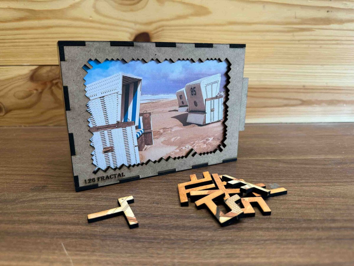 elbPUZZLE No. 29 - Strandkörbe - Fractale Edition 183 Teile M