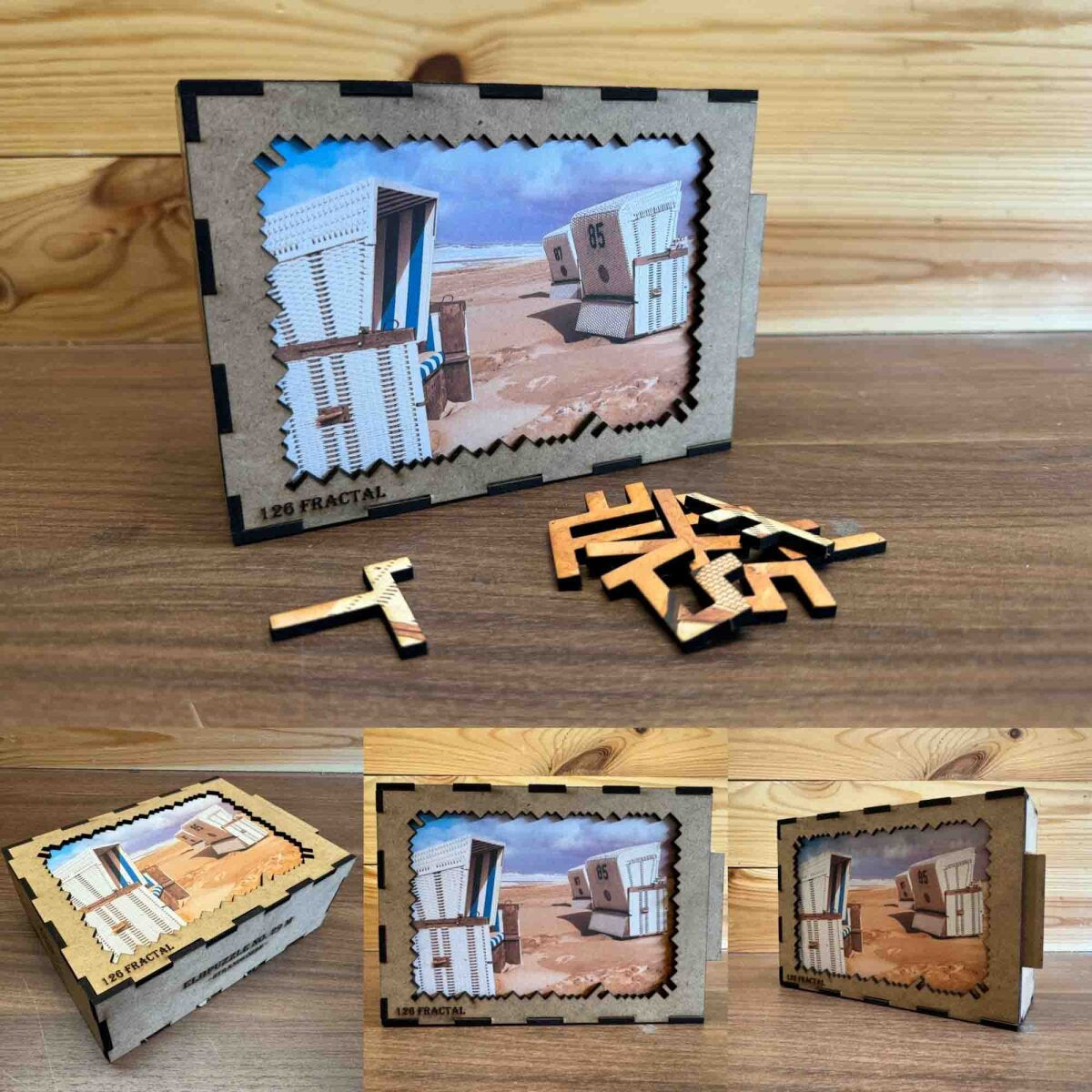 elbPUZZLE No. 29 - Strandkörbe - Fractale Edition 183 Teile M