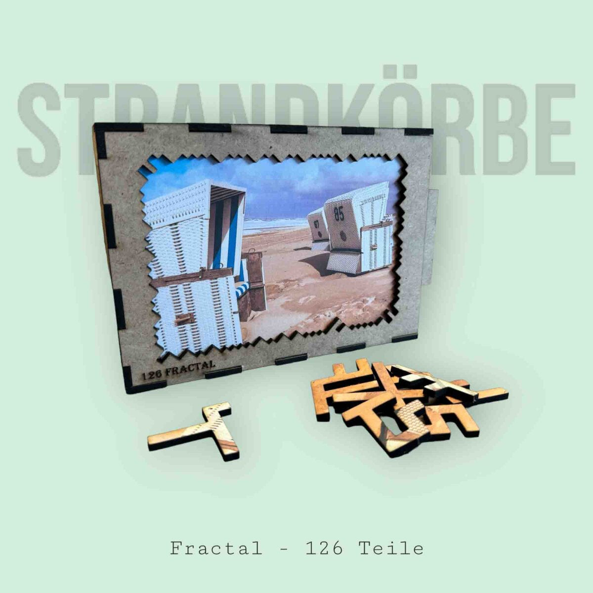elbPUZZLE No. 29 - Strandkörbe - Fractale Edition 183 Teile M