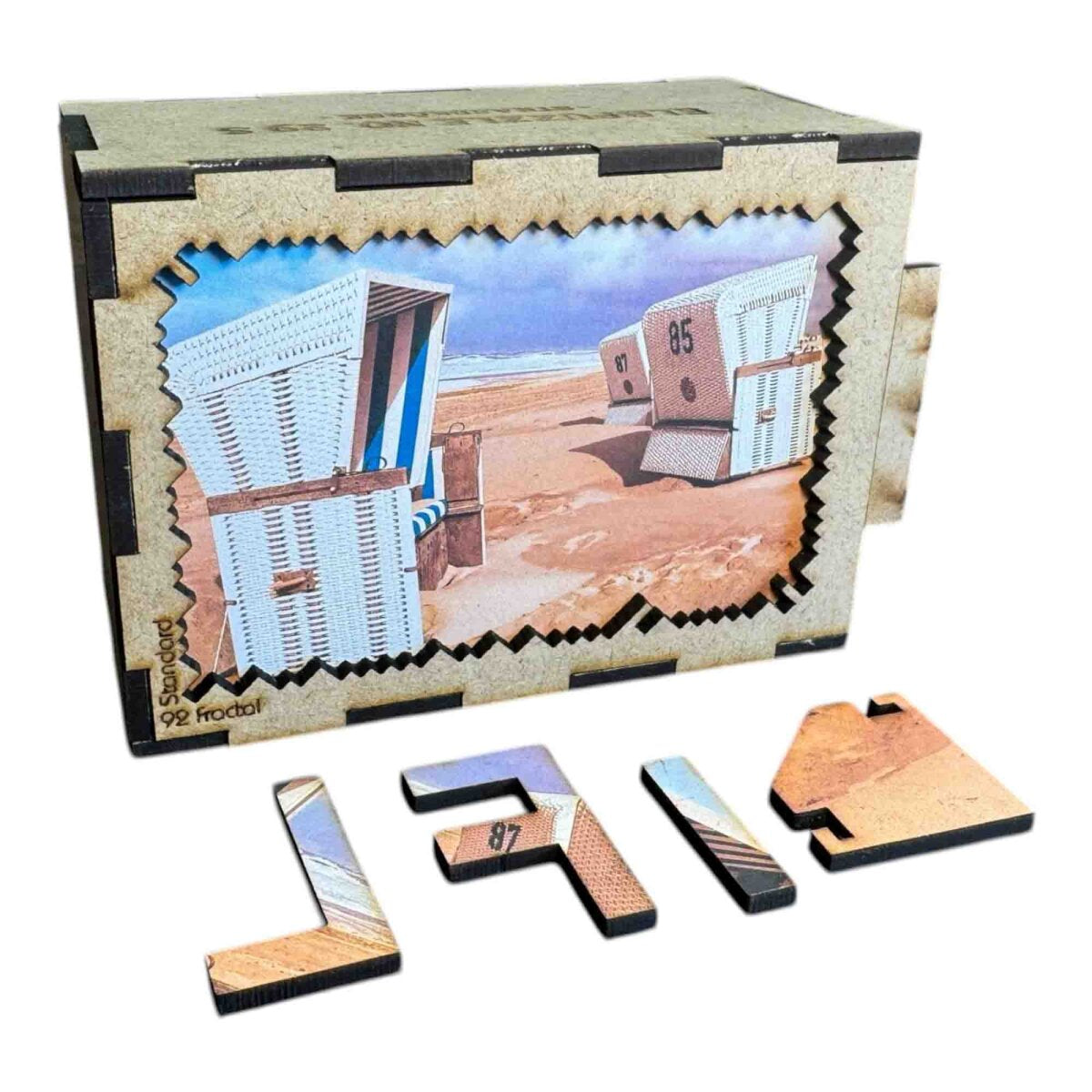 elbPUZZLE No. 29 - Strandkörbe - Fractale Edition Standard - 92 Teile