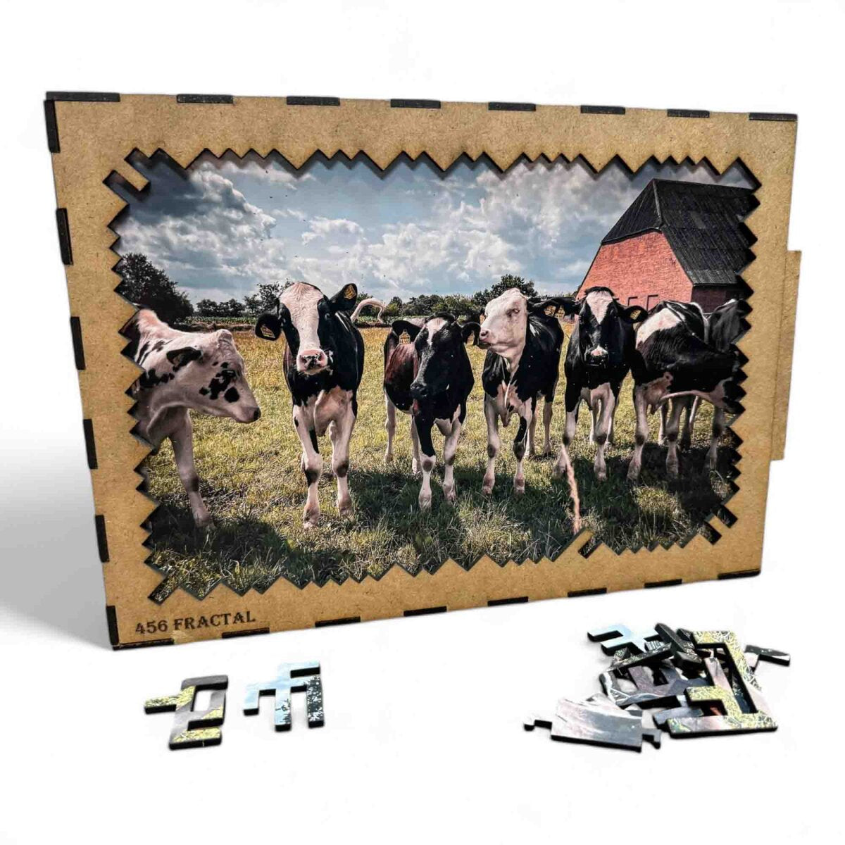 elbPUZZLE No. 30 - Tierwelten: Kühe - Fractale Edition / Standard / 36x49 cm / 461 Teile