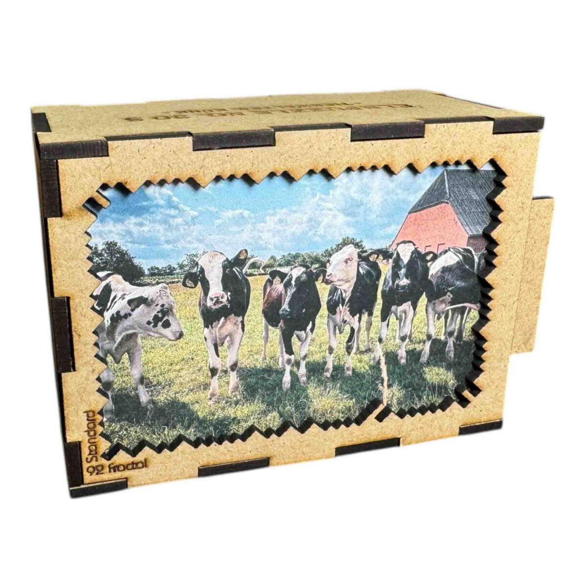 elbPUZZLE No. 30 - Tierwelten: Kühe - Fractale Edition / Standard / 15x21 cm / 92 Teile