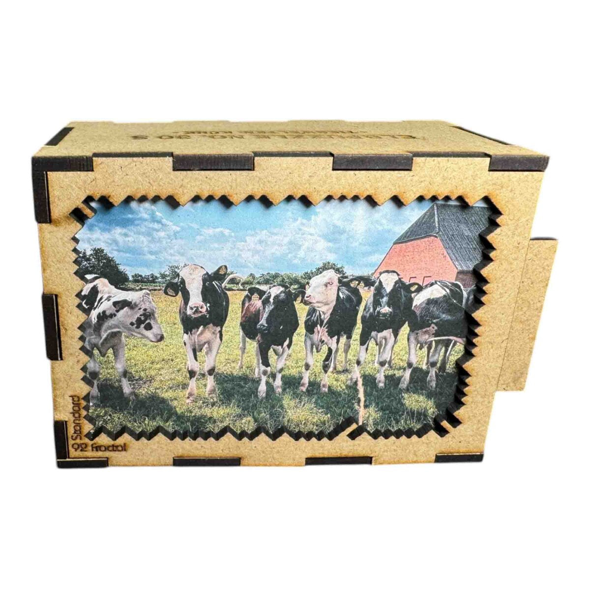 elbPUZZLE No. 30 - Tierwelten: Kühe - Fractale Edition / Standard / 15x21 cm / 92 Teile