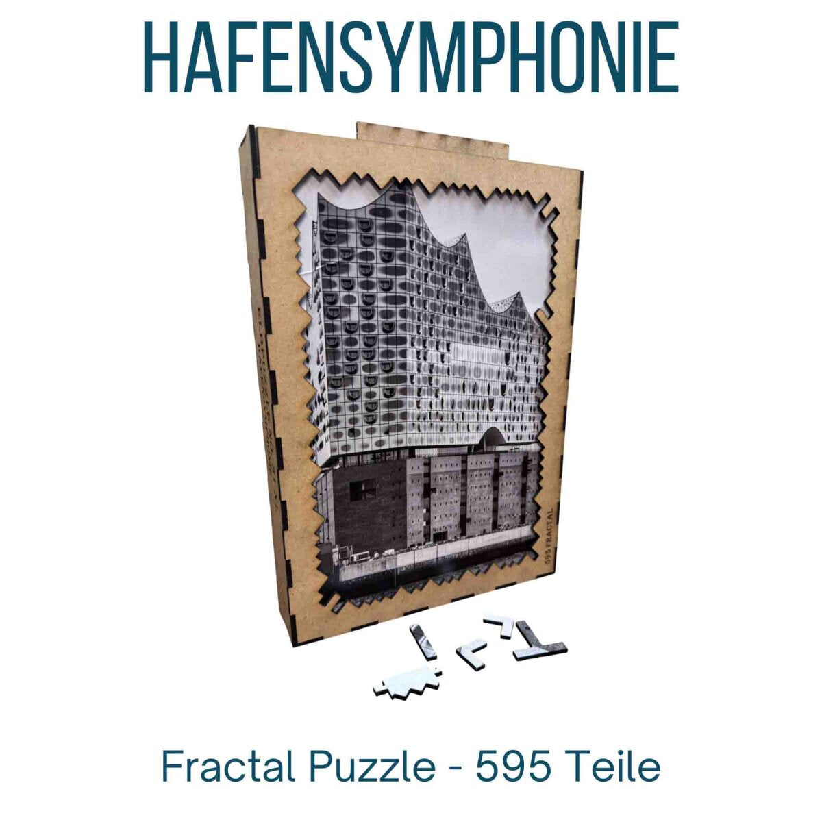elbPUZZLE No. 31 - Hafensymphonie - Fractale Edition 595 Teile XL