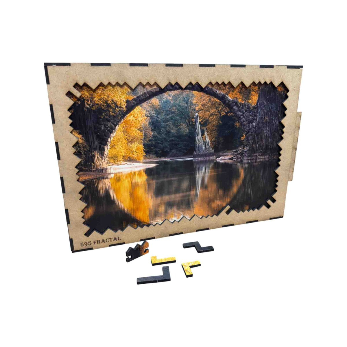 elbPUZZLE No. 32 - Rakotzbrücke - Fractale Edition 595 Teile XL
