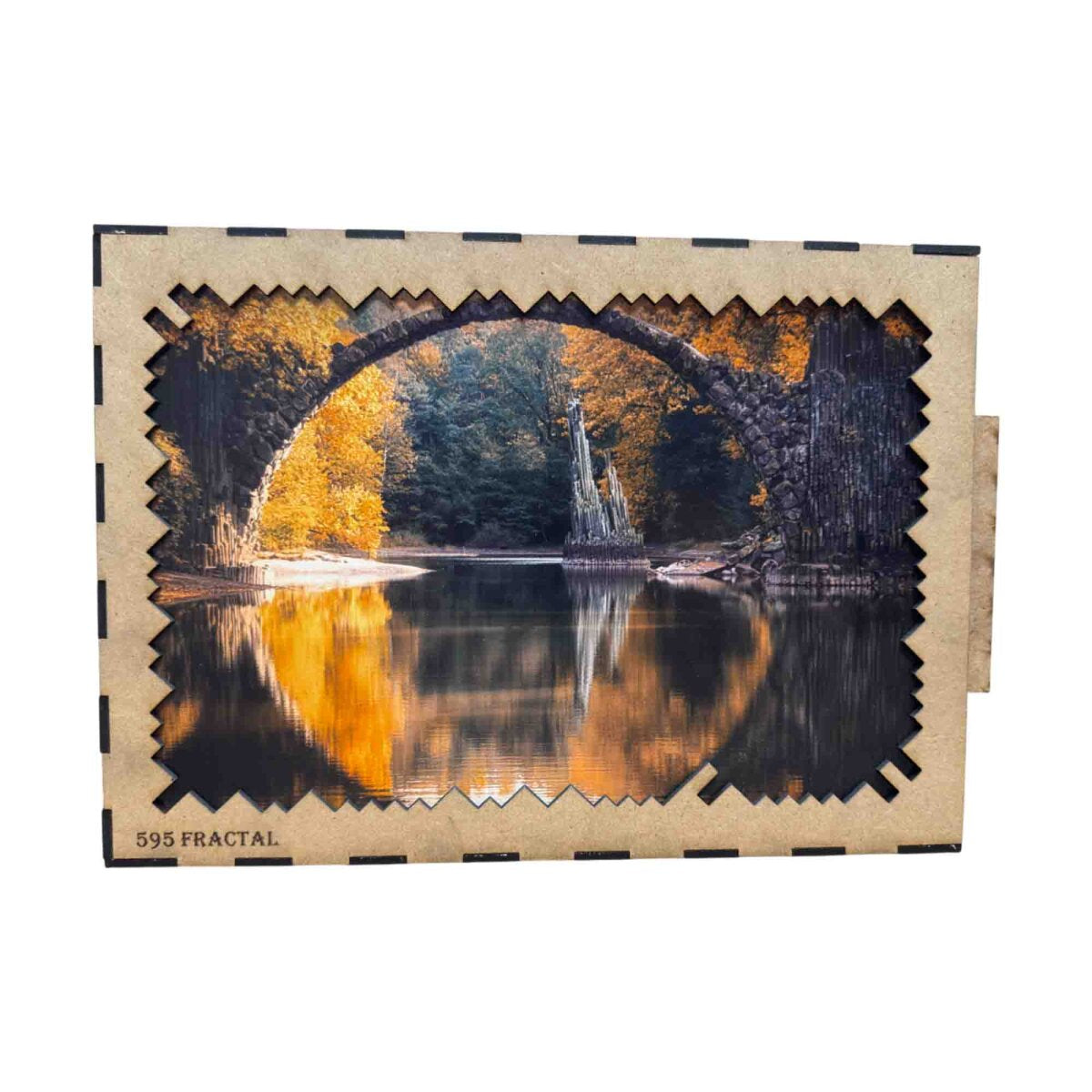 elbPUZZLE No. 32 - Rakotzbrücke - Fractale Edition 595 Teile XL