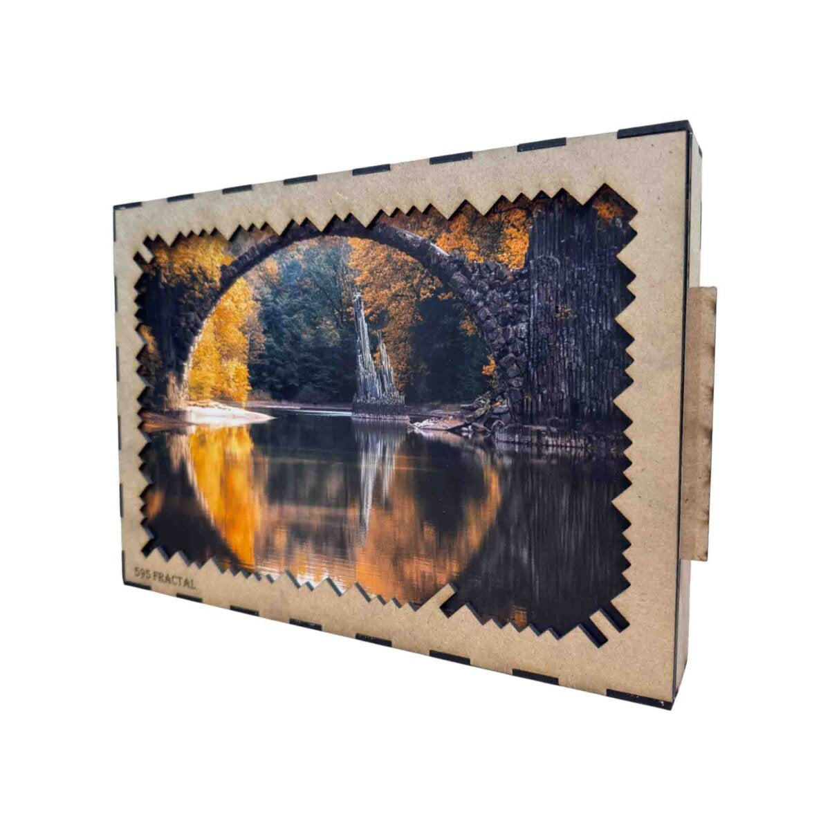elbPUZZLE No. 32 - Rakotzbrücke - Fractale Edition 595 Teile XL