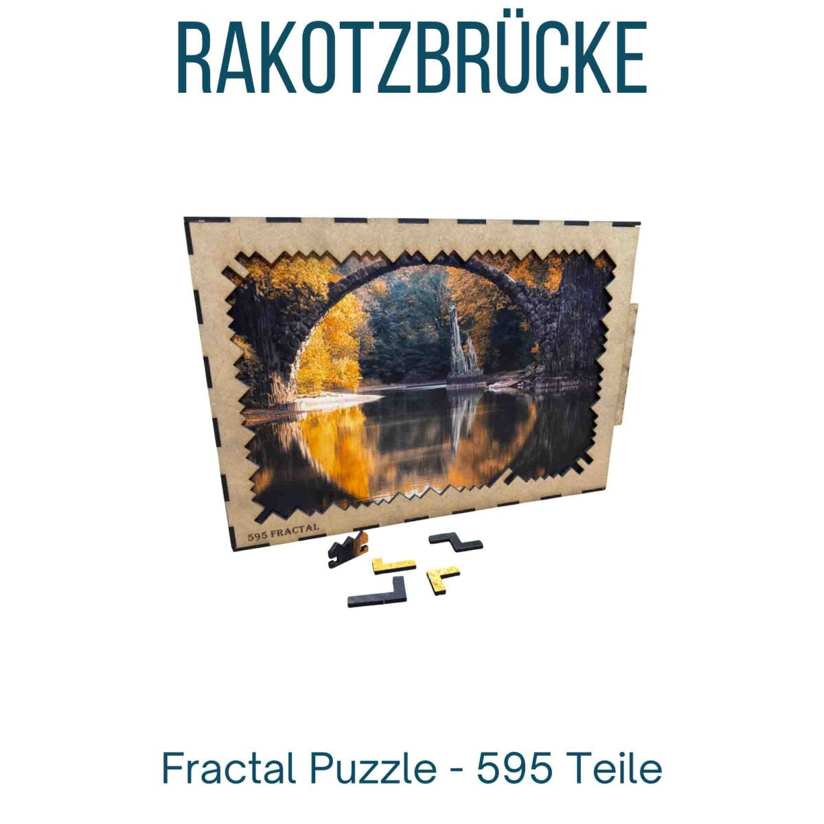 elbPUZZLE No. 32 - Rakotzbrücke - Fractale Edition 595 Teile XL