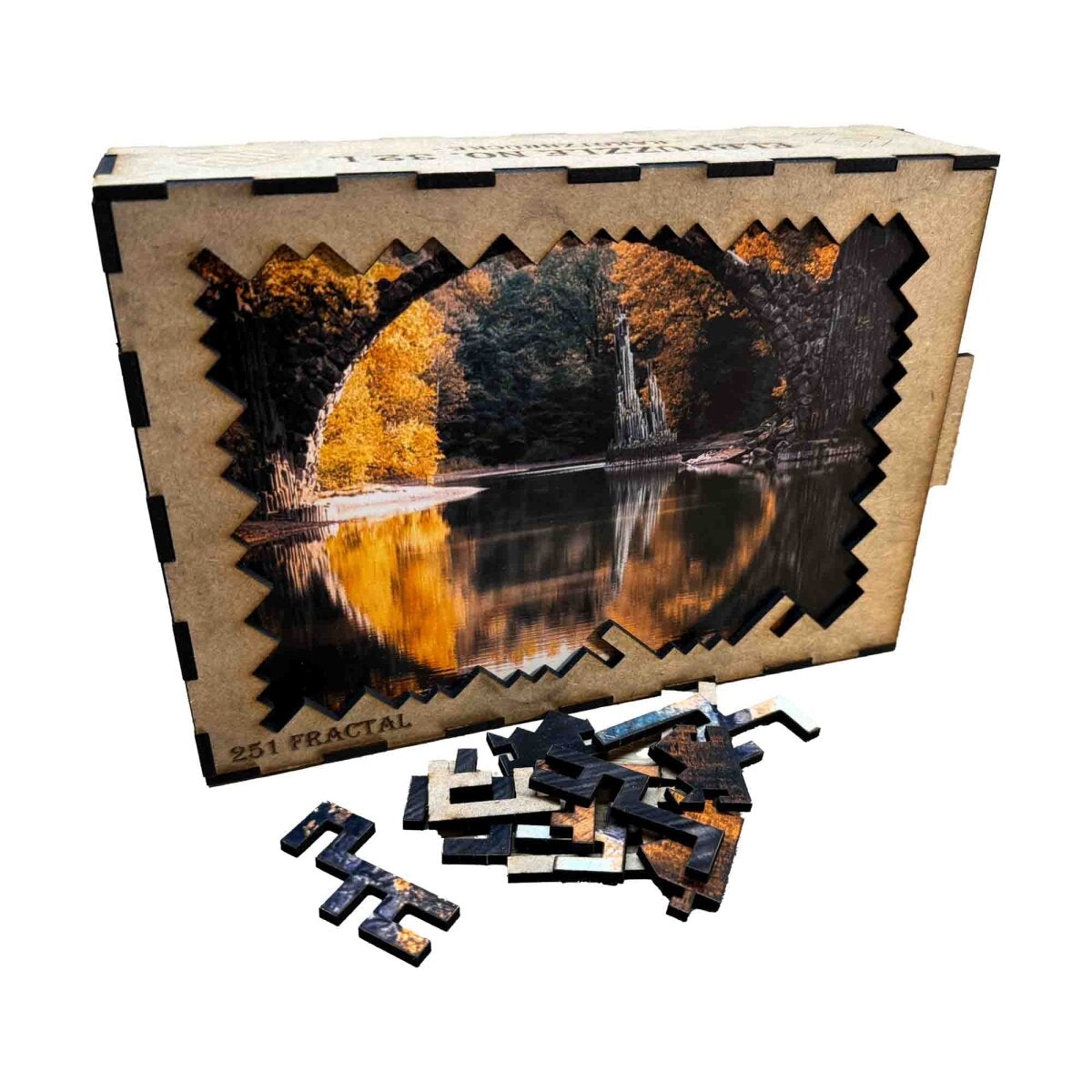 elbPUZZLE No. 32 - Rakotzbrücke - Fractale Edition L / Standard / 28x40 cm / 333 Teile