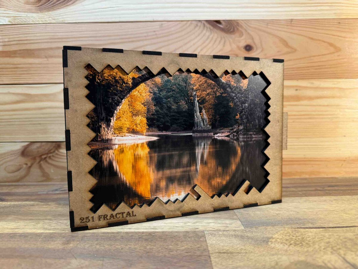 elbPUZZLE No. 32 - Rakotzbrücke - Fractale Edition L / Standard / 28x40 cm / 333 Teile