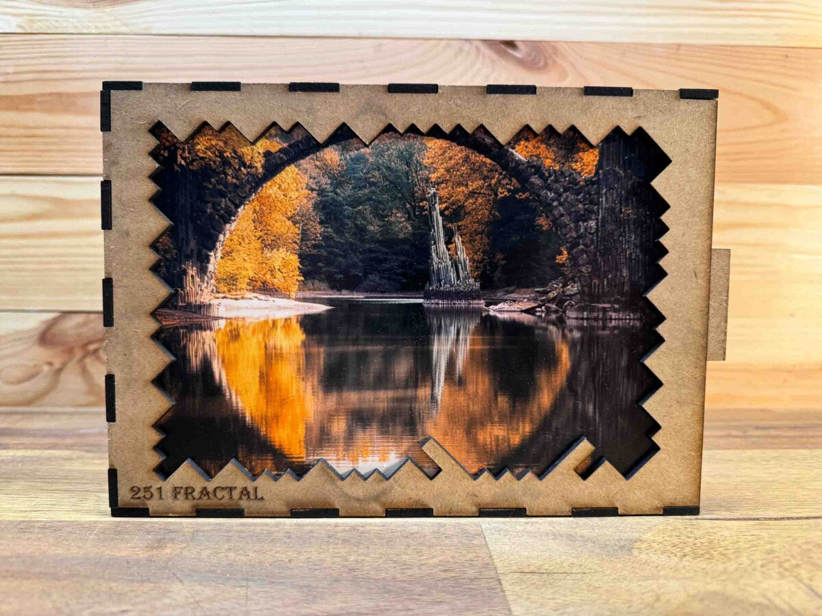 elbPUZZLE No. 32 - Rakotzbrücke - Fractale Edition L / Standard / 28x40 cm / 333 Teile