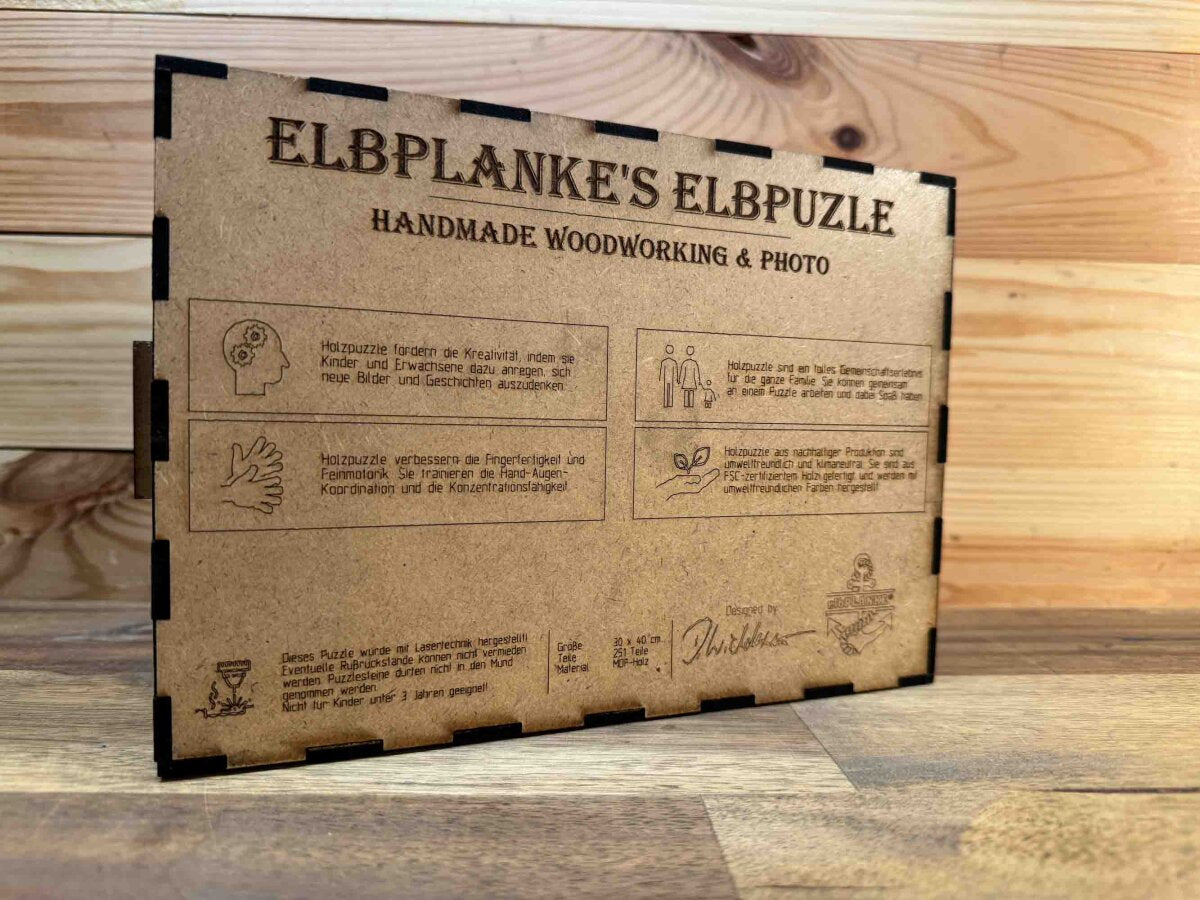 elbPUZZLE No. 32 - Rakotzbrücke - Fractale Edition L / Standard / 28x40 cm / 333 Teile