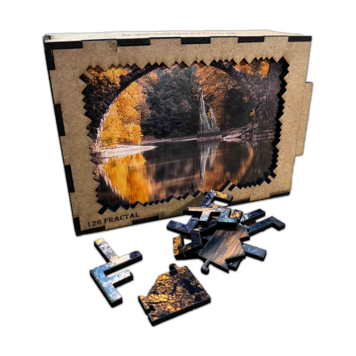 elbPUZZLE No. 32 - Rakotzbrücke - Fractale Edition 183 Teile M