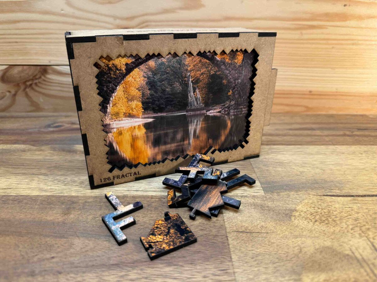 elbPUZZLE No. 32 - Rakotzbrücke - Fractale Edition 183 Teile M