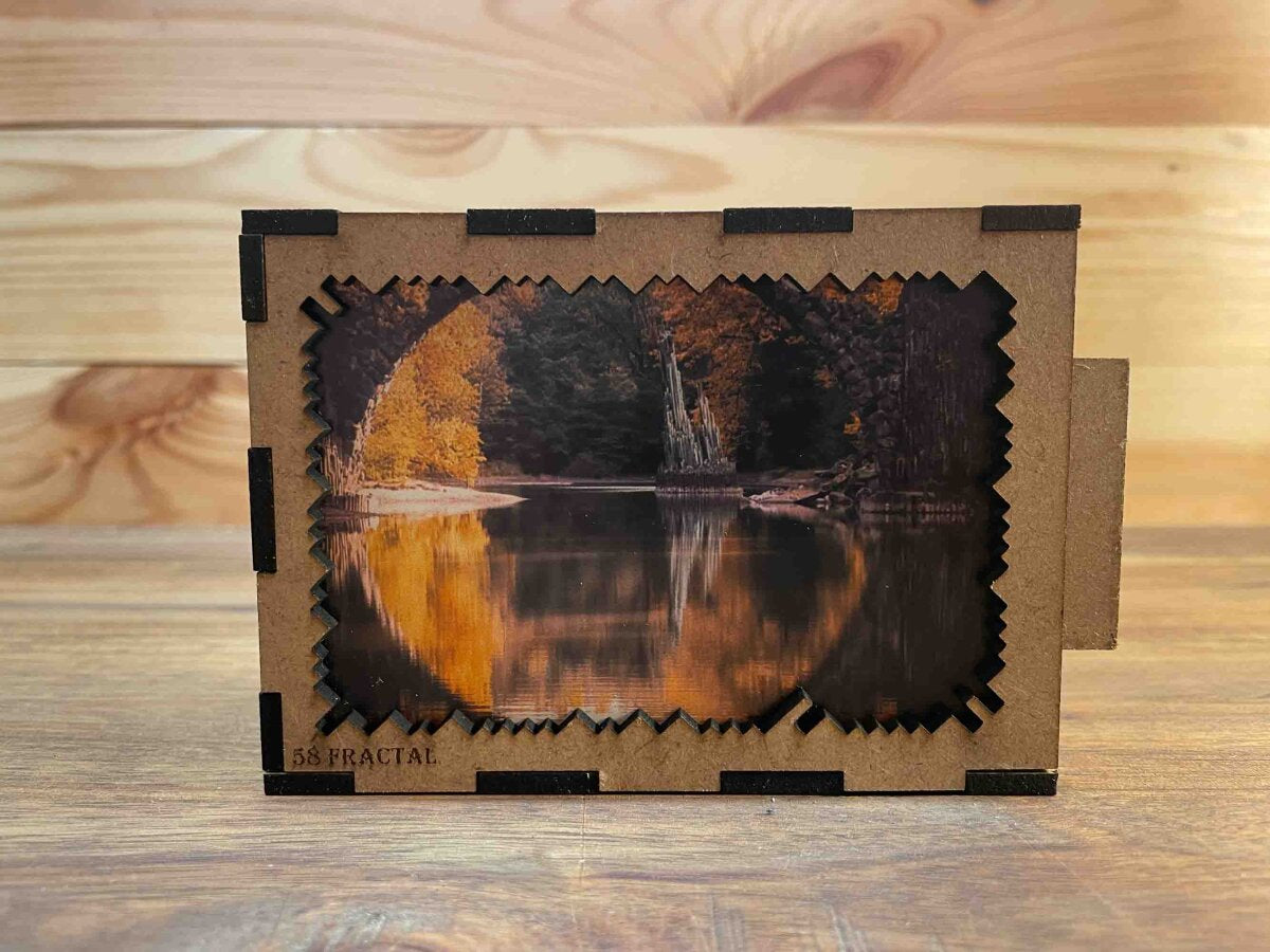 elbPUZZLE No. 32 - Rakotzbrücke - Fractale Edition Standard - 92 Teile