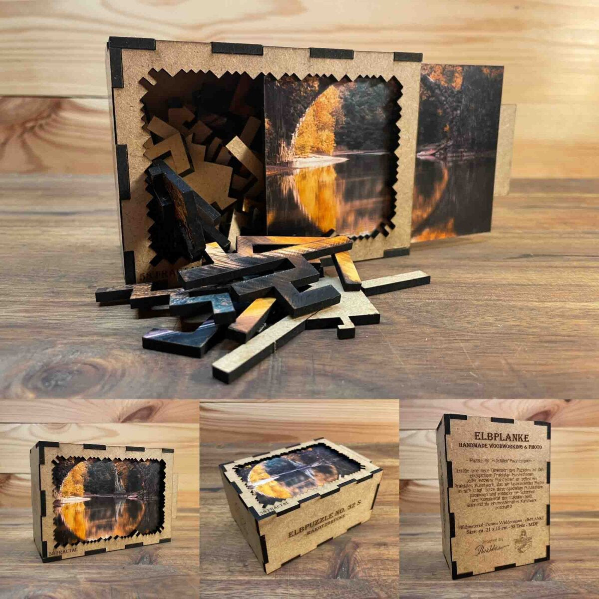 elbPUZZLE No. 32 - Rakotzbrücke - Fractale Edition Standard - 92 Teile