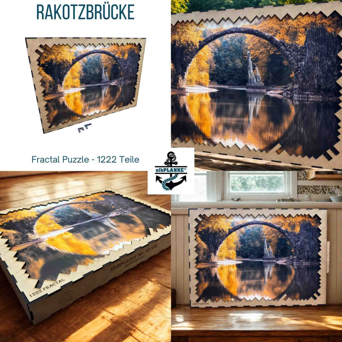 elbPUZZLE No. 32 - Rakotzbrücke - Fractale Edition 1222 Teile XXL